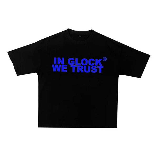 Kixkz In Glock We Trust Tee Black Blue by Kixkz Clothing - NWAHYPE No.1 for streetwear T-Shirts in USA