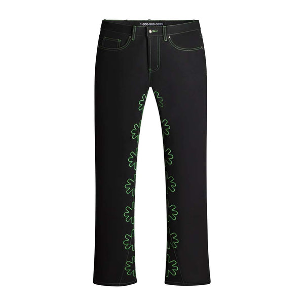 Lost Shadows Outline Denim Pants Black Green by Lost Shadows - NWAHYPE No.1 for streetwear Pants in USA