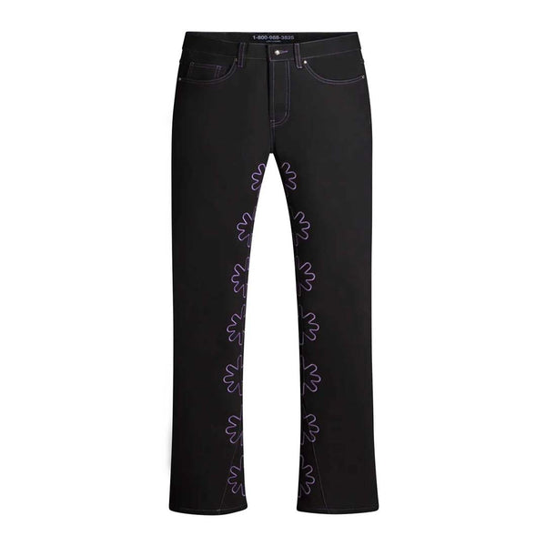 Lost Shadows Outline Denim Pants Black Purple by Lost Shadows - NWAHYPE No.1 for streetwear Pants in USA
