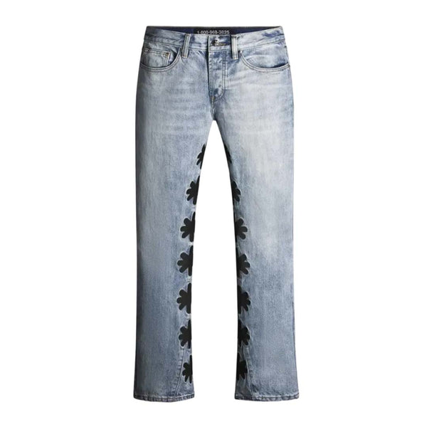 Lost Shadows Sun Logo Denim Jeans Blue Black by Lost Shadows - NWAHYPE No.1 for streetwear Pants in USA