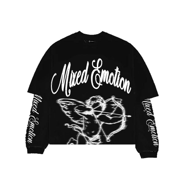 Mixed Emotions Black Thermal Long Sleeve Tee by Mixed Emotions - NWAHype 1 for streetwear T-Shirts in USA