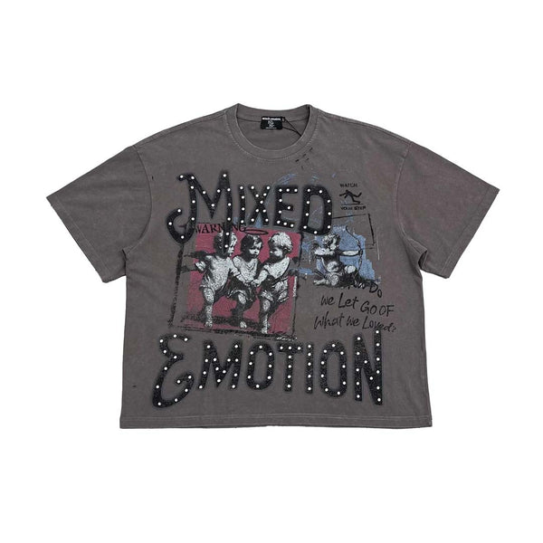 Mixed Emotions Grey Friends Tee by Mixed Emotions - NWAHYPE No.1 for streetwear T-Shirts in USA