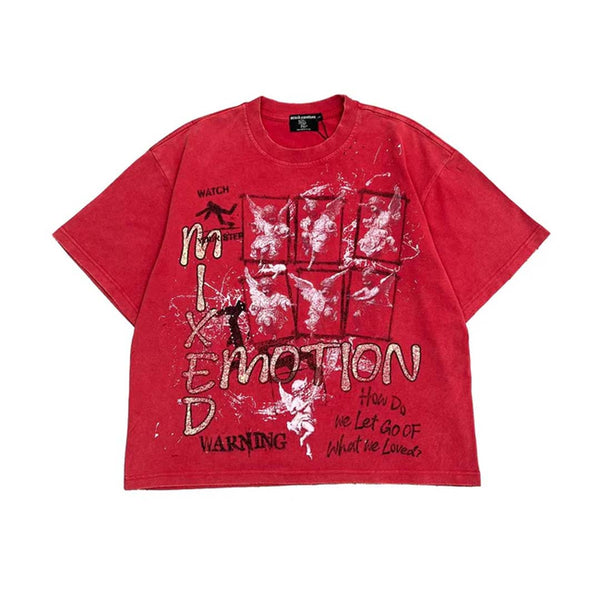 Mixed Emotions Red Crimson Tee by Mixed Emotions - NWAHYPE No.1 for streetwear T-Shirts in USA