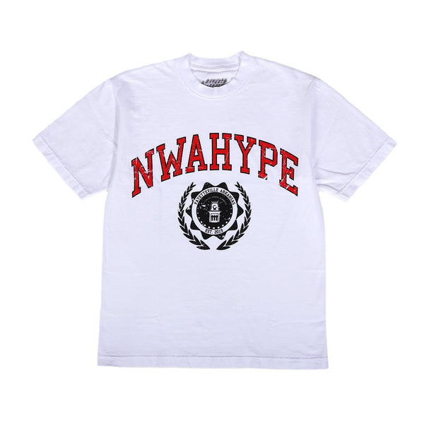 NWA Hype College Arch Tee White Red by NWAHype - NWAHype 1 for streetwear T-Shirts in USA