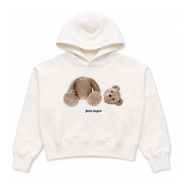 Palm Angels KIDS Bear Hoodie Off White Brown by Palm Angels - NWAHYPE No.1 for streetwear KIDS in USA