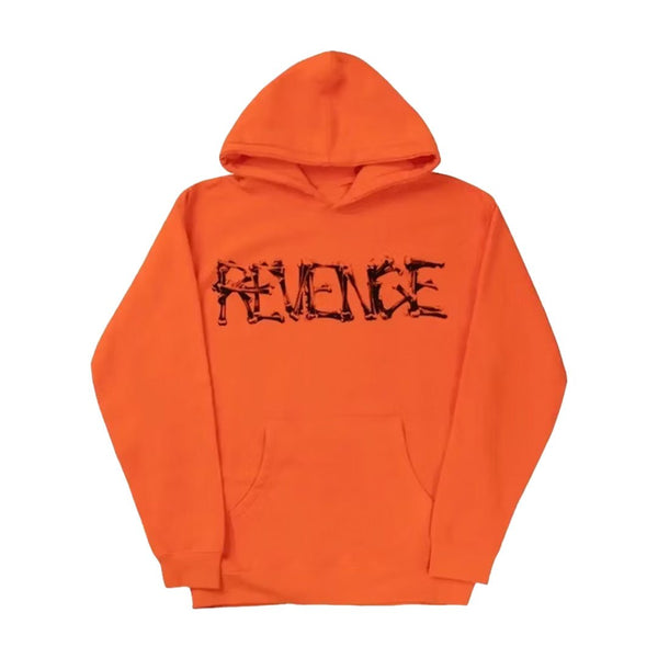 Revenge Durk Bones Hoodie Orange by Revenge - NWAHype 1 for streetwear Hoodies in USA