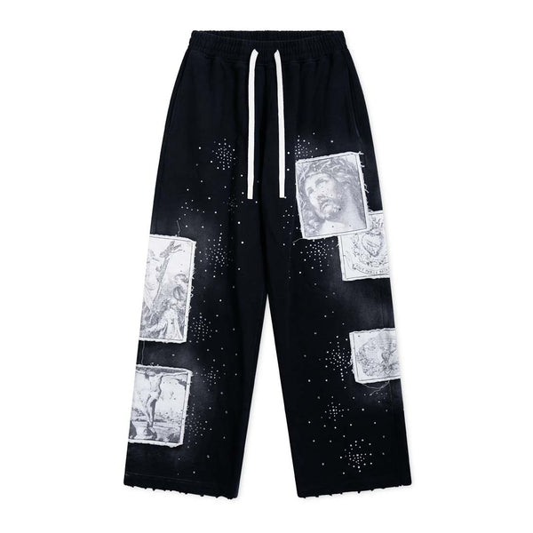 Righteous Divine Canvas Sweatpants Rhinestone Black by Righteous - NWAHYPE No.1 for streetwear Pants in USA