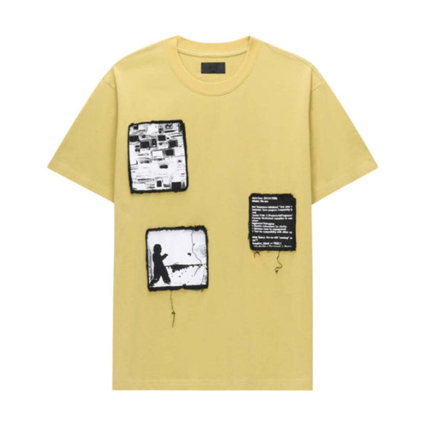 RtA Colin Sage Yellow Digital Patch Oversized Tee by RtA - NWAHYPE No.1 for streetwear T-Shirts in USA