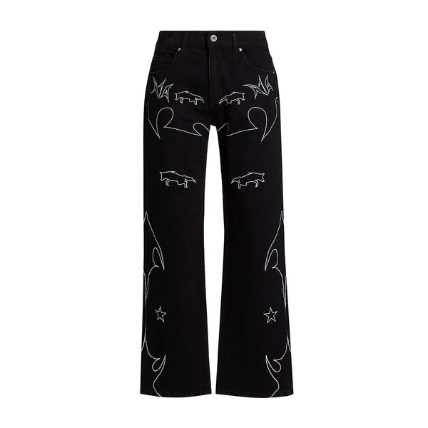 RtA Jonas Black White Western Jeans by RtA - NWAHYPE No.1 for streetwear Pants in USA