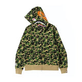 BAPE ABC Camo Shark Full Zip Hoodie Green