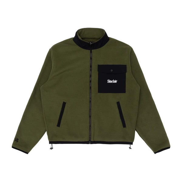 Sinclair Olive Fleece Zip Up Jacket by Sinclair - NWAHYPE No.1 for streetwear Hoodies in USA
