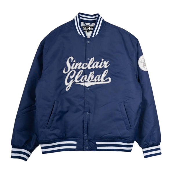 Sinclair Script Satin Bomber Jacket Blue by Sinclair - NWAHype 1 for streetwear Hoodies in USA