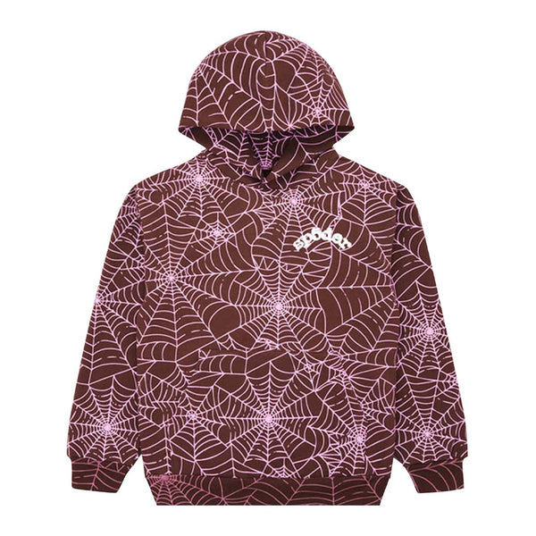 Sp5der All Over Print Hoodie 'Brown' by Sp5der - NWAHype No.1 for streetwear Hoodies in USA
