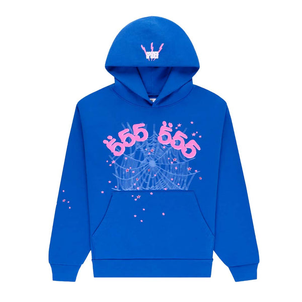 Sp5der Angel Number Hoodie Blue Pink by Sp5der - NWAHype No.1 for streetwear Hoodies in USA