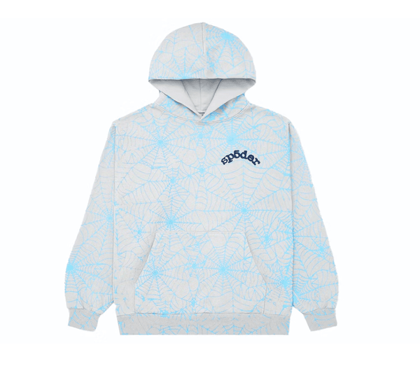 Sp5der AOP Web Hoodie Heather Grey by Sp5der - NWAHype 1 for streetwear Hoodies in USA