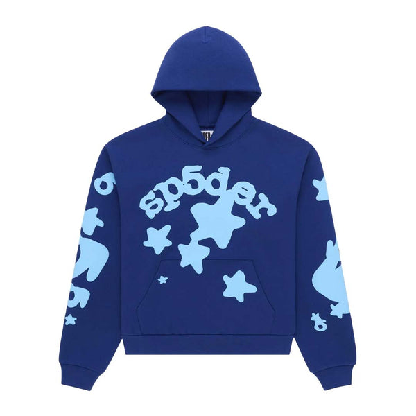 Sp5der Beluga Hoodie Navy / Light Blue by Sp5der - NWAHYPE No.1 for streetwear Hoodies in USA