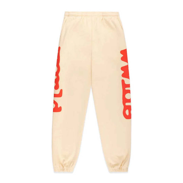 Sp5der Beluga Sweatpants Cream Red by Sp5der - NWAHype 1 for streetwear Pants in USA