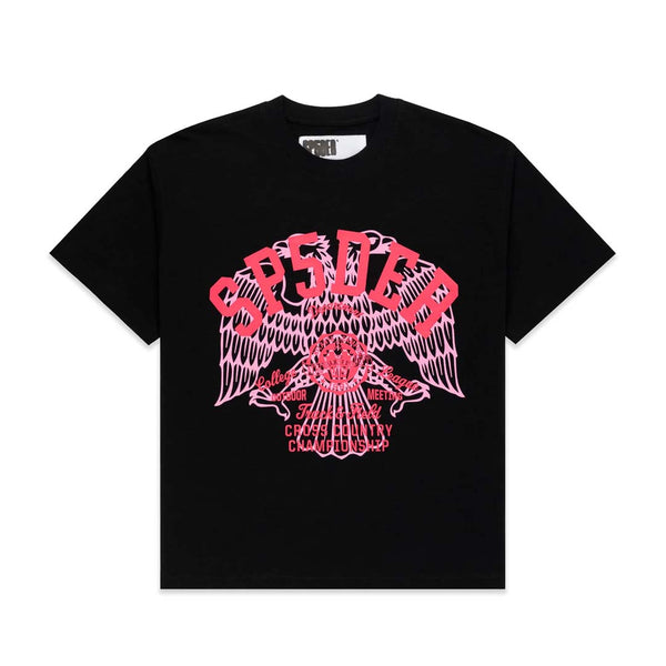 Sp5der Cross Country Black Pink Tee by Sp5der - NWAHYPE No.1 for streetwear T-Shirts in USA