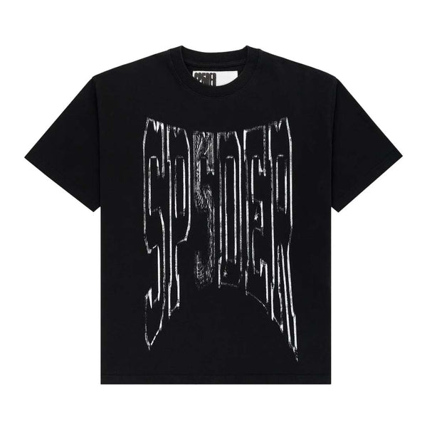 Sp5der Diffused Collegiate Tee Black by Sp5der - NWAHYPE No.1 for streetwear T-Shirts in USA