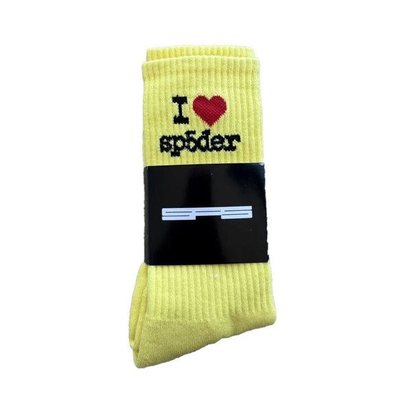 Sp5der I Heart Yellow Socks by Sp5der - NWAHype 1 for streetwear Accessories in USA