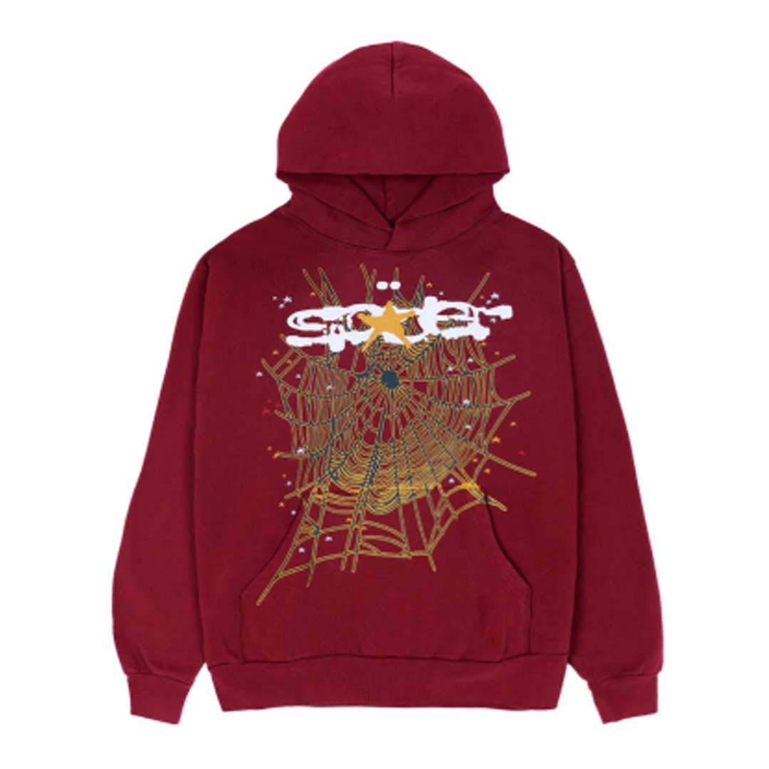 Sp5der Logo Hoodie 'Maroon' – NWAHYPE