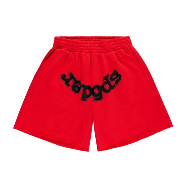 Sp5der OG Studded Sweatshort Red by Sp5der - NWAHYPE No.1 for streetwear Shorts in USA