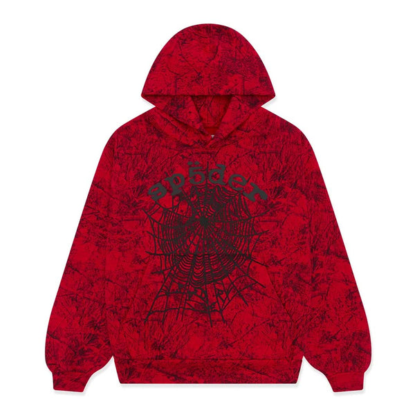 Sp5der OG Tree Camo Hoodie Red Black by Sp5der - NWAHype No.1 for streetwear Hoodies in USA