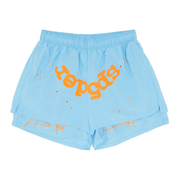 Sp5der OG Web Double Layer Short 'Light Blue' by Sp5der - NWAHype 1 for streetwear Shorts in USA