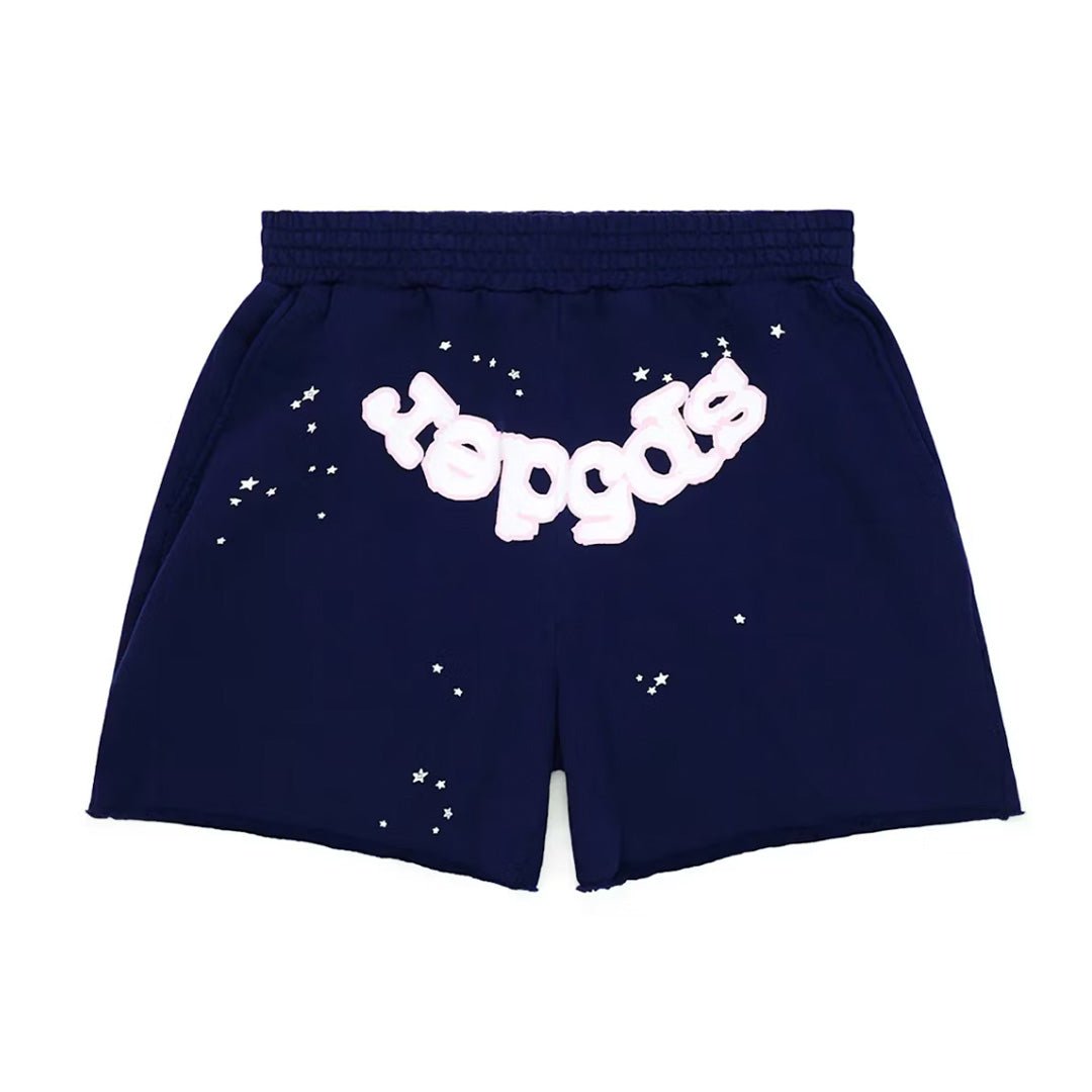 Sp5der OG Web Logo Sweat Shorts Navy – NWAHYPE