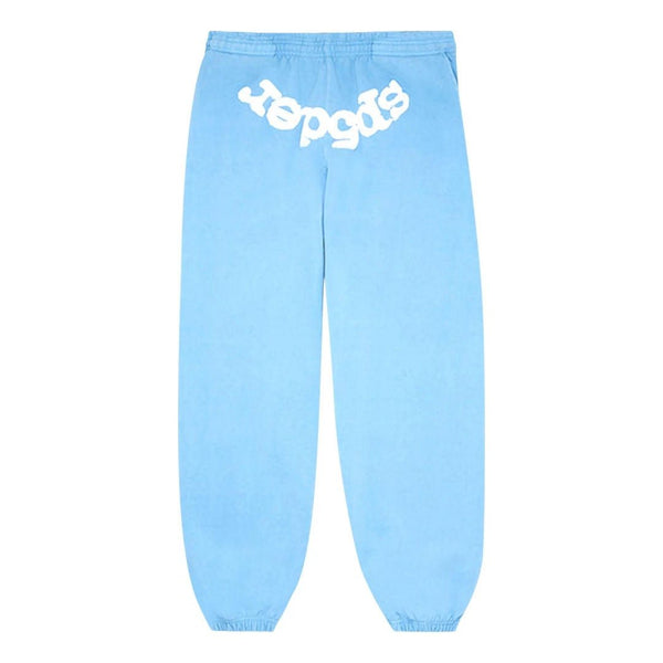 Sp5der Sky Blue Sweatpants by Sp5der - NWAHype 1 for streetwear Pants in USA