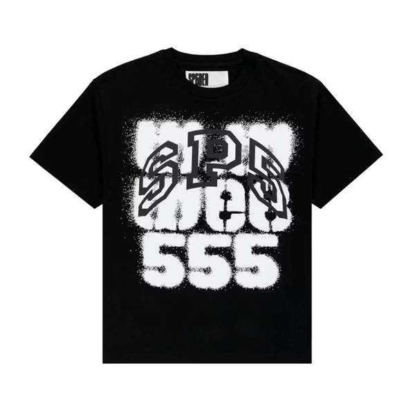 Sp5der Sp555 Spray Tee Black by Sp5der - NWAHYPE No.1 for streetwear T-Shirts in USA