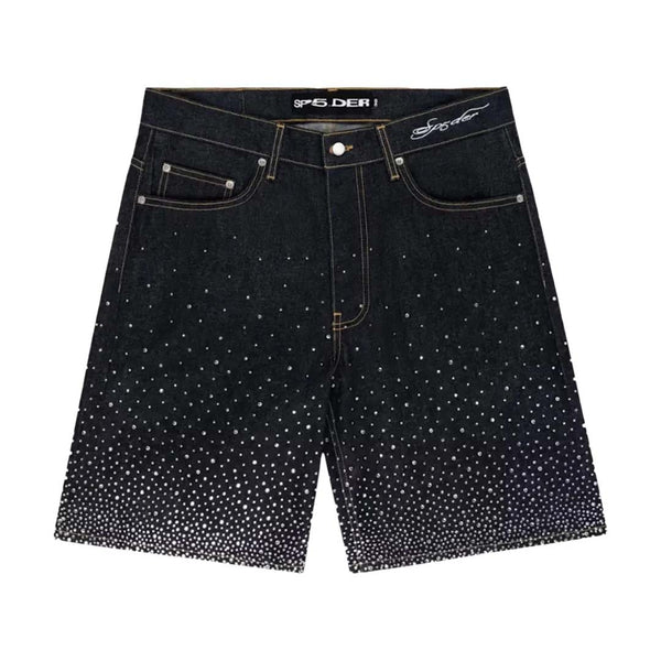 Sp5der Star Dust Denim Shorts by Sp5der - NWAHYPE No.1 for streetwear Shorts in USA