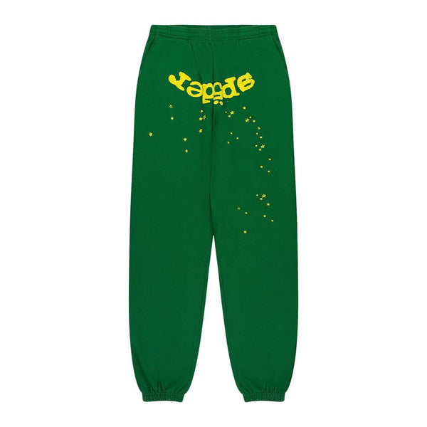 Sp5der Star OG Web V2 Sweatpants Green by Sp5der - NWAHype 1 for streetwear Pants in USA