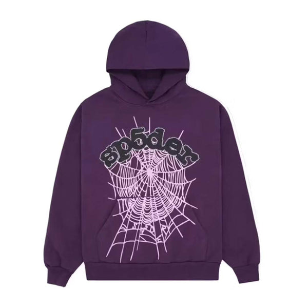 Sp5der Web Rhinestone Hoodie Purple by Sp5der - NWAHype 1 for streetwear Hoodies in USA
