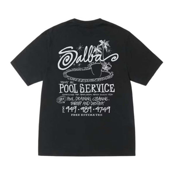 Stussy Pool Service Black Tee by Stussy - NWAHYPE No.1 for streetwear T-Shirts in USA