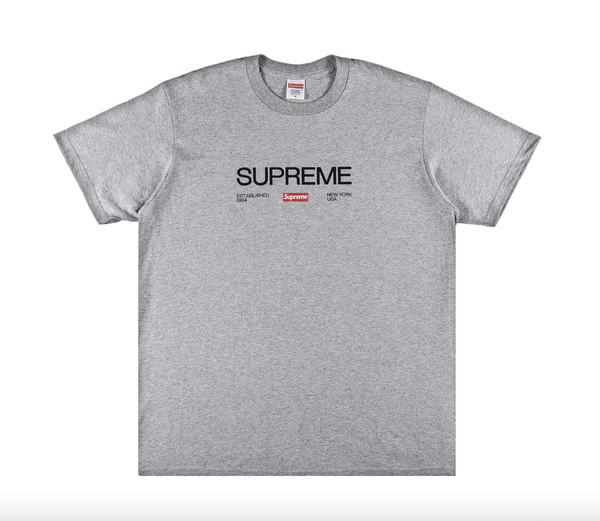 Supreme Est. 1994 Tee 'Heather Grey' by Supreme - NWAHype 1 for streetwear T-Shirts in USA