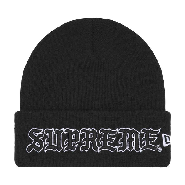 Supreme New Era Old English Beanie 'Black' by Supreme - NWAHYPE No.1 for streetwear Beanies in USA