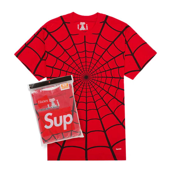 Supreme x Hanes Spider-Man Tagless Tees (2 Pack) 'Red' by Supreme - NWAHYPE No.1 for streetwear T-Shirts in USA
