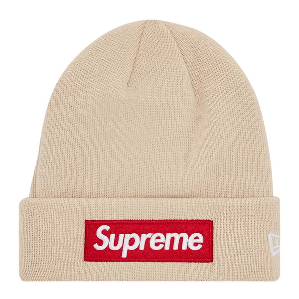 Supreme x New Era Box Logo Beanie 'Stone Red' by Supreme - NWAHype No.1 for streetwear Beanies in USA