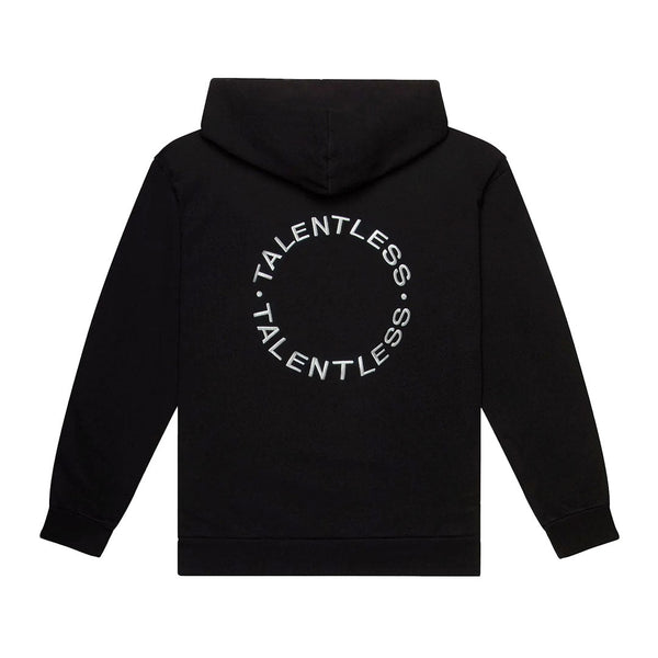 Talentless Heavyweight Circle Logo Embroidered Hoodie Black Bone by Talentless - NWAHype 1 for streetwear Hoodies in USA