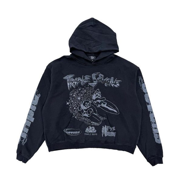 Triple Sevens All Star Hoodie V2 Faded Black by Triple Sevens - NWAHype 1 for streetwear Hoodies in USA