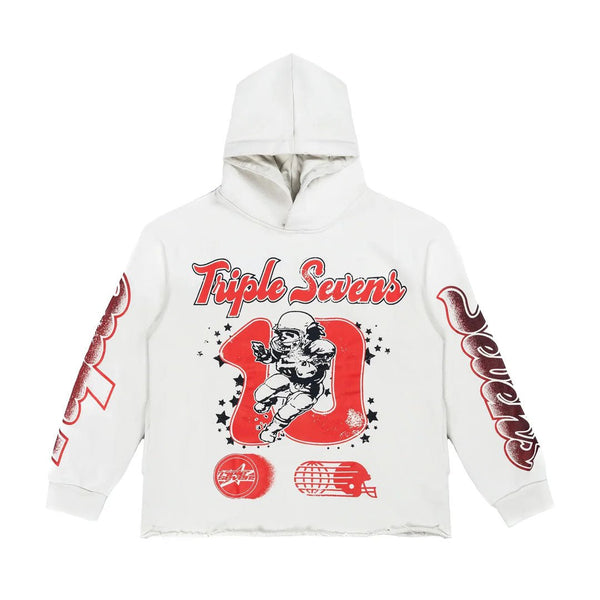 Triple Sevens All Star Hoodie White Red by Triple Sevens - NWAHype 1 for streetwear Hoodies in USA