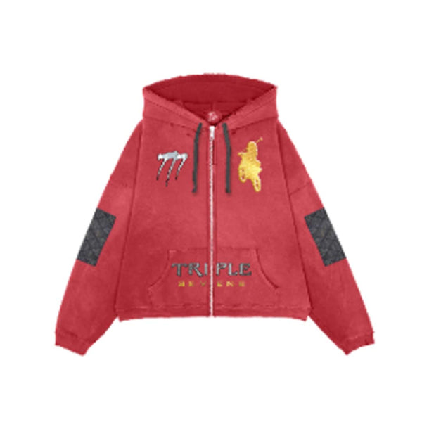Triple Sevens Moto Red Hoodie ComplexCon Exclusive by Triple Sevens - NWAHype 1 for streetwear Hoodies in USA