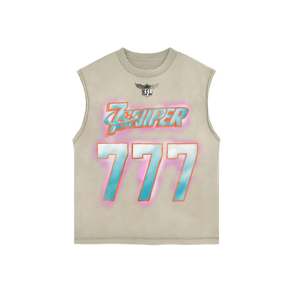 Triple Sevens NFL Sleeveless Tee Cream by Triple Sevens - NWAHype 1 for streetwear T-Shirts in USA