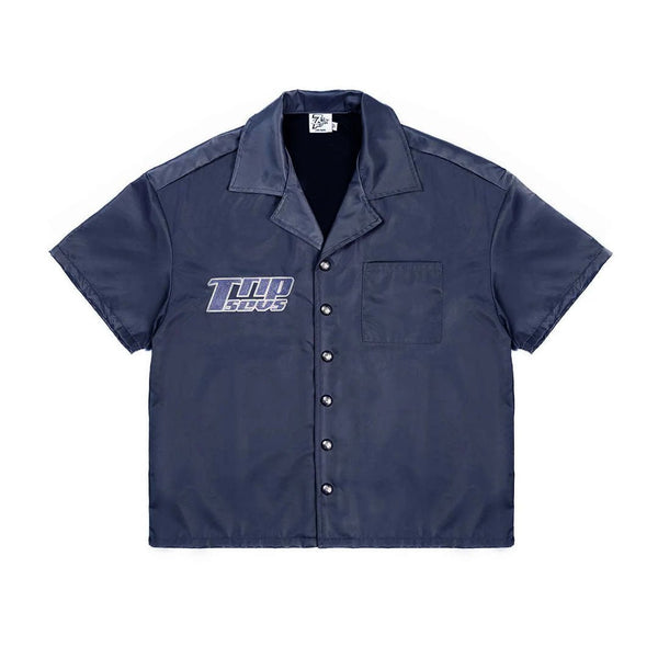 Triple Sevens Nylon Button Up Navy by Triple Sevens - NWAHype No.1 for streetwear T-Shirts in USA