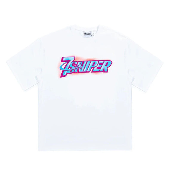 Triple Sevens x Sniper Gang 7Sniper Airbrush Logo Tee White by Triple Sevens - NWAHype 1 for streetwear T-Shirts in USA