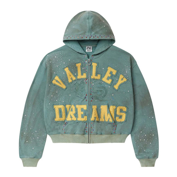 Vale Forever Bank Zip Up Hoodie 'Dark Mint' by Vale Forever - NWAHype No.1 for streetwear Hoodies in USA