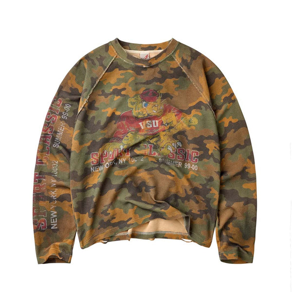 Vale Forever Boy Scout Camo Thermal Long Sleeve Tee by Vale Forever - NWAHYPE No.1 for streetwear T-Shirts in USA