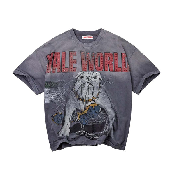 Vale Forever Dog Yard Bling Tee Faded Grey by Vale Forever - NWAHYPE No.1 for streetwear T-Shirts in USA