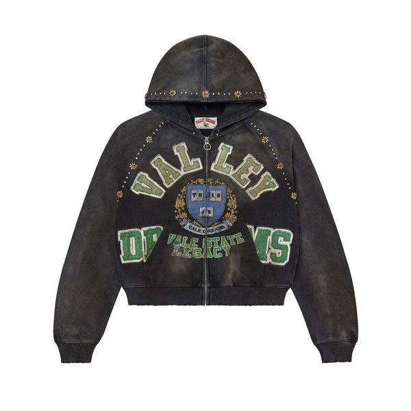 Vale Forever Gem Zip Up Hoodie Black by Vale Forever - NWAHYPE No.1 for streetwear Hoodies in USA